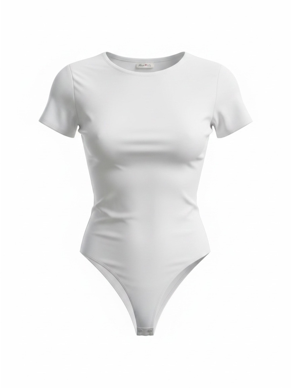 Heart Hips White Crew Neck Short Sleeve Bodysuit